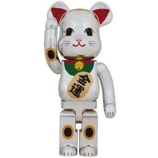 BE@RBRICK 招き猫 銀メッキ 弐 1000％