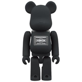PORTER × BE@RBRICK BLACK／SILVER 100％