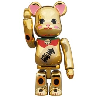 BE@RBRICK 招き猫 金運 金メッキ 弐 100％