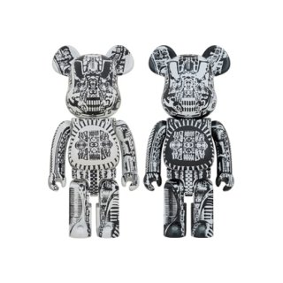 BE@RBRICK H.R.GIGER 1000％ WHITE CHROME Ver.／BLACK CHROME Ver.