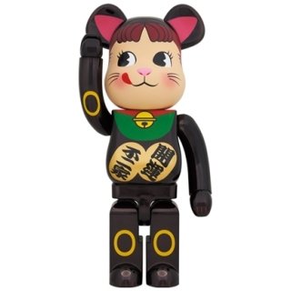 BE@RBRICK 招き猫 ペコちゃん 黒メッキ 1000％