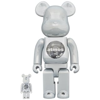 BE@RBRICK atmos WHITE CHROME Ver. 100％ & 400％