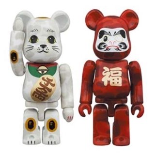 BE@RBRICK BAPE(R) 招き猫 & 達磨 100％ 2PACK