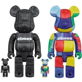 BE@RBRICK atmos BANDANA 100％ & 400％ BLACK／MULTI
