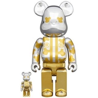 BE@RBRICK はっぴ東京 銀メッキ 100％ & 400％