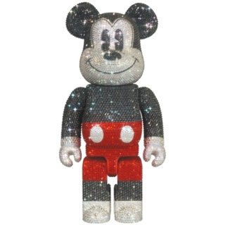 CRYSTAL DECORATE MICKEY MOUSE BE@RBRICK 400％ R&W Ver.