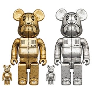 BE@RBRICK SORAYAMA × BAPE(R) CAMO SHARK 100％ & 400％