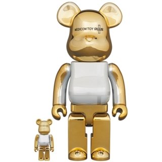 BE@RBRICK MEDICOM TOY PLUS GOLD CHROME Ver. 100％ & 400％