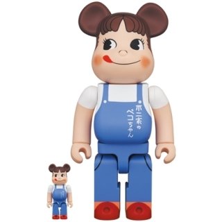 BE@RBRICK ペコちゃん The overalls girl 100％ ＆ 400％
