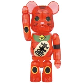 BE@RBRICK 招き猫 梅透明 100%