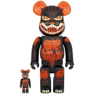 BE@RBRICK ゴジラVSデストロイア版 ゴジラ (メルトダウン：クリアオレンジVer.) 100％ & 400％