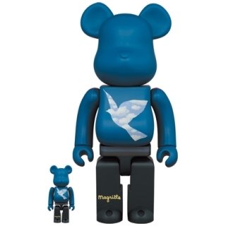BE@RBRICK René Magritte "L'oiseau de ciel 1965/La belle societe 1965" 100％ & 400％
