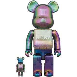 MY FIRST BE@RBRICK BABY CLEAR BLACK CHROME Ver. 100％ & 400％