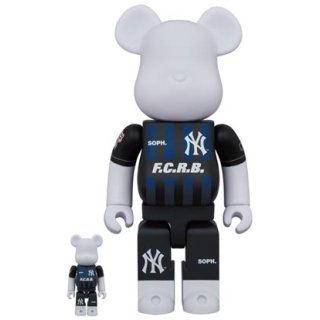 BE@RBRICK F.C.R.B. × MLB 100％ & 400％ (NEW YORK YANKEES)