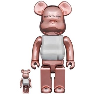 BE@RBRICK MEDICOM TOY PLUS PINK GOLD CHROME Ver. 100％ ＆ 400％