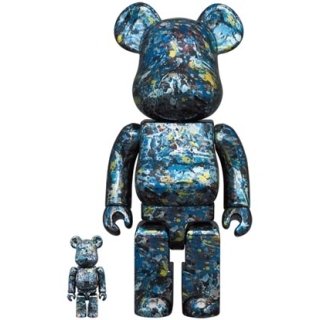 BE@RBRICK Jackson Pollock Studio CHROME Ver.100％ & 400％