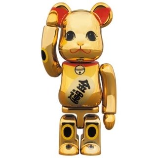 BE@RBRICK 招き猫 金運 金メッキ 参 100％