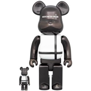 BE@RBRICK MEDICOM TOY PLUS BLACK CHROME Ver. 100％ ＆ 400％