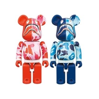 超合金 BE@RBRICK BAPE(R) ABC CAMO SHARK PINK／BLUE