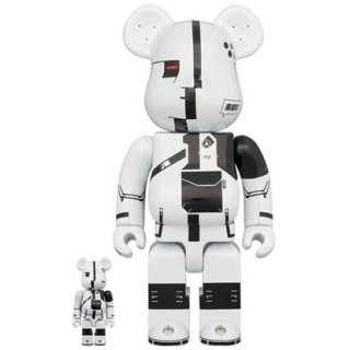 BE@RBRICK ΛCRONYM (R) WHITE CHROME 100％ & 400％