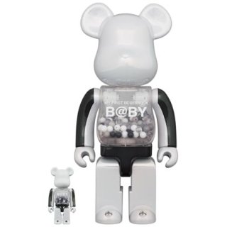 MY FIRST BE@RBRICK B@BY BLACK & WHITE CHROME Ver. 100％ & 400％