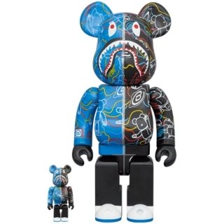 BAPE(R) BE@RBRICK LINE CAMO SHARK 100％ & 400％