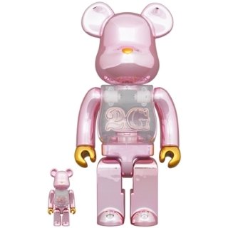 BE@RBRICK 2G PINK GOLD CHROME 100％ & 400％