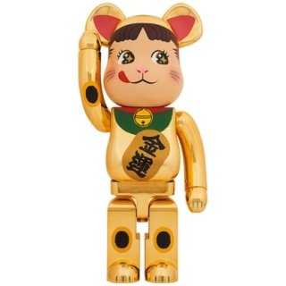 BE@RBRICK 招き猫 ペコちゃん 金運 金メッキ 1000％