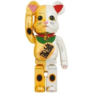 BE@RBRICK 招き猫 1000％ 招き猫 千万両 金×開運 銀