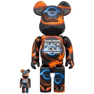 BE@RBRICK Doubly Warped BLACK HOLE 100％ & 400％
