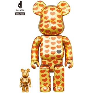 BE@RBRICK Gold Heart 100％ & 400％