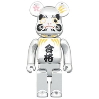 BE@RBRICK 達磨 合格 銀メッキ 400％