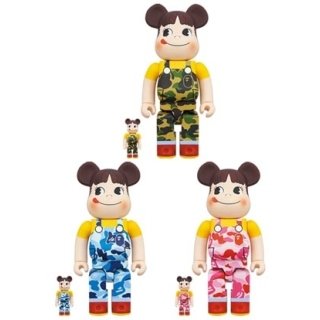 BE@RBRICK BAPE(R) ペコちゃん 100％ & 400％ GREEN／PINK／BLUE