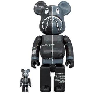 BE@RBRICK BAPE(R) CDG CAMO SHARK 100％ & 400％