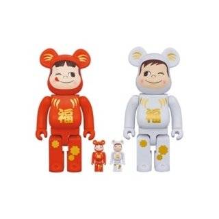BE@RBRICK 達磨 ペコちゃん＆ポコちゃん 100％ & 400％(4体セット)