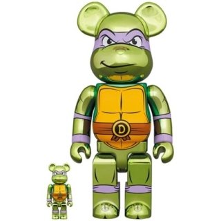 BE@RBRICK DONATELLO CHROME Ver. 100％ & 400％