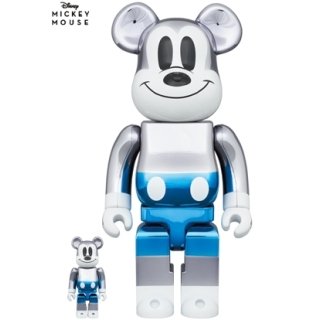 BE@RBRICK fragmentdesign MICKEY MOUSE BLUE Ver.100％ & 400％