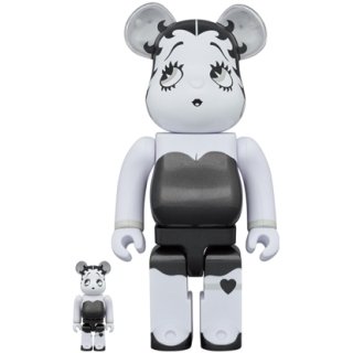 BE@RBRICK Betty Boop(TM) BLACK & WHITE Ver. 100％ & 400％
