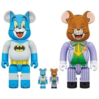 BE@RBRICK TOM as BATMAN & JERRY as THE JOKER 100％ & 400％