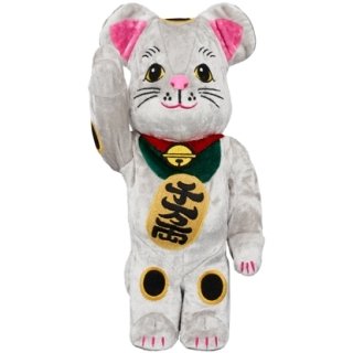 BE@RBRICK 招き猫 着ぐるみ 銀 400％