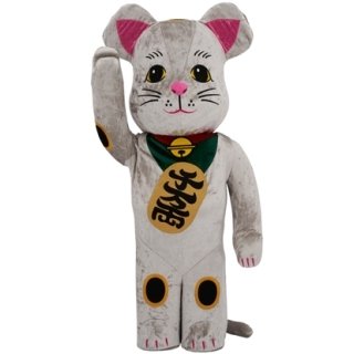 BE@RBRICK 招き猫 着ぐるみ 銀 1000％