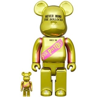 BE@RBRICK Sex Pistols "NEVER MIND THE BOLLOCKS" Chrome Ver. 100％ & 400％