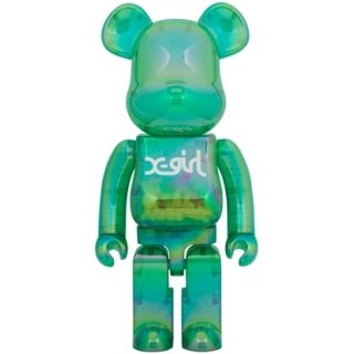 BE@RBRICK X-girl CLEAR GREEN Ver. 1000％