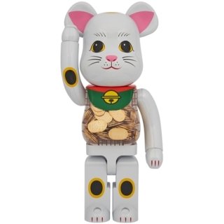 BE@RBRICK 招き猫 小判 白メッキ 1000％
