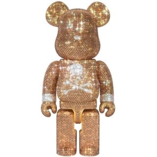 BE@RBRICK CRYSTAL DECORATE mastermind JAPAN GOLD & SILVER Ver. 400％