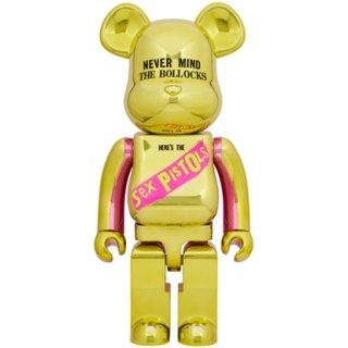 BE@RBRICK Sex Pistols "NEVER MIND THE BOLLOCKS" Chrome Ver. 1000％