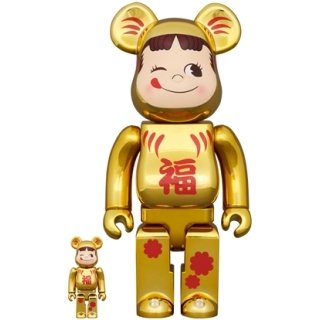 BE@RBRICK 達磨 ペコちゃん 金メッキ 100％ & 400％