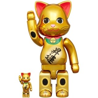 NY@BRICK 招き猫 昇運 金メッキ 100％ & 400％