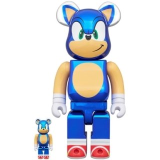 BE@RBRICK SONIC THE HEDGEHOG CHROME Ver. 100％ & 400％