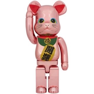 BE@RBRICK 招き猫 開運 弐 桃金メッキ 1000％